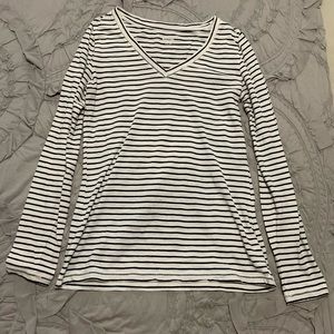 Mossimo black/white stripe long sleeve shirt size Medium.